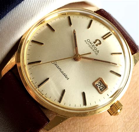 omega 18k watch|omega 18k solid gold watches.